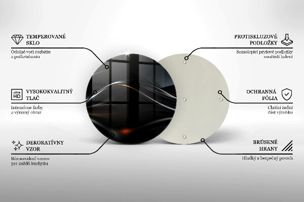 Glas Herdabdeckplatte Abstraktes 3D-Design