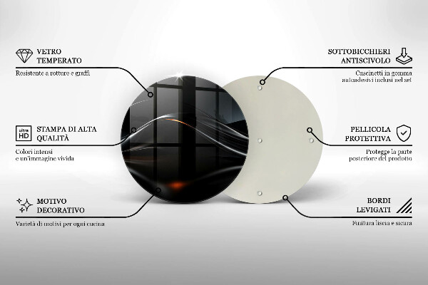 Glas Herdabdeckplatte Abstraktes 3D-Design