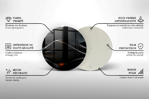 Glas Herdabdeckplatte Abstraktes 3D-Design