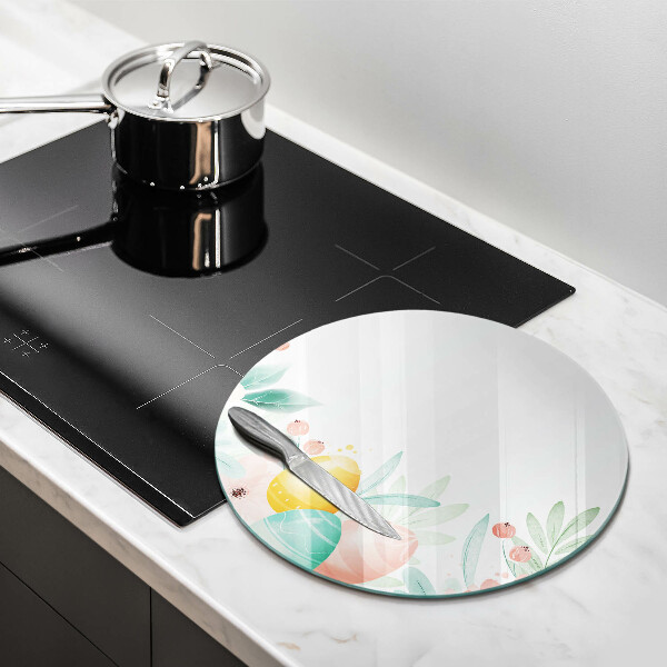 Glas Herdabdeckplatte Ostereier