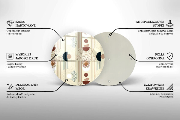 Glas Herdabdeckplatte Boho-Geometrieformen