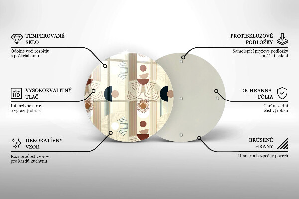 Glas Herdabdeckplatte Boho-Geometrieformen