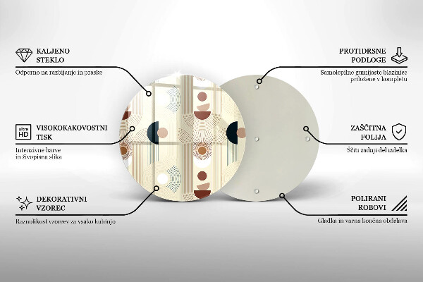 Glas Herdabdeckplatte Boho-Geometrieformen