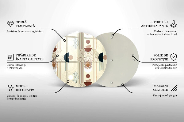 Glas Herdabdeckplatte Boho-Geometrieformen