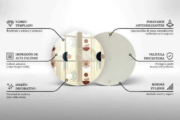 Glas Herdabdeckplatte Boho-Geometrieformen