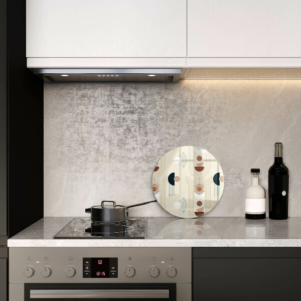 Glas Herdabdeckplatte Boho-Geometrieformen