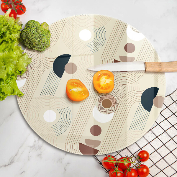 Glas Herdabdeckplatte Boho-Geometrieformen