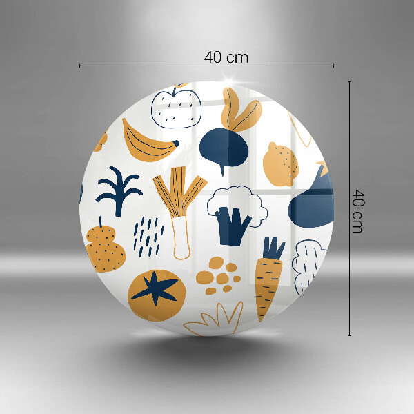 Glas Herdabdeckplatte Lebensmittelillustration