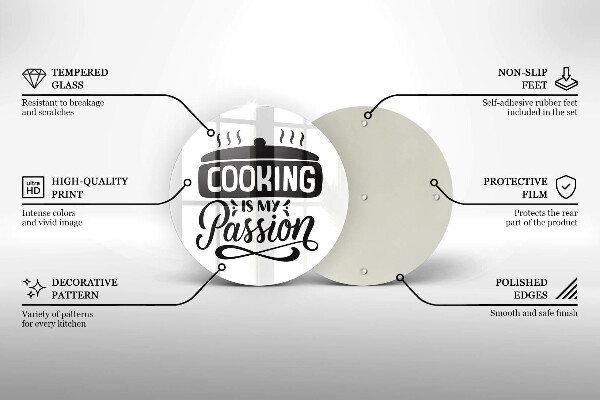 Glas Herdabdeckplatte Kochen ist meine Leidenschaft