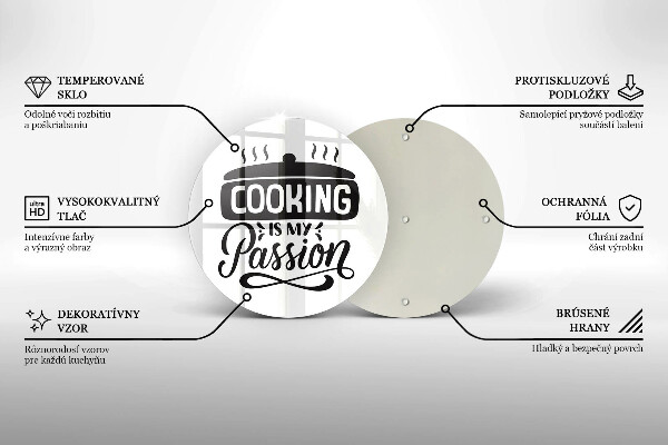 Glas Herdabdeckplatte Kochen ist meine Leidenschaft