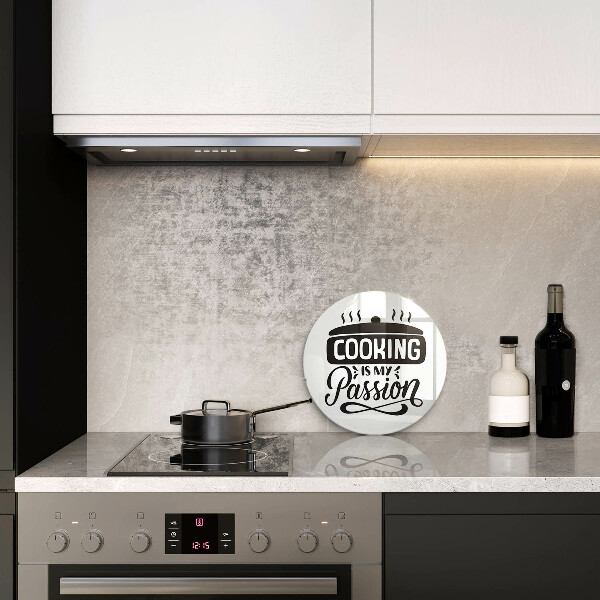 Glas Herdabdeckplatte Kochen ist meine Leidenschaft