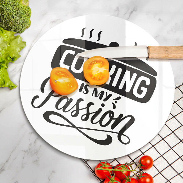 Glas Herdabdeckplatte Kochen ist meine Leidenschaft