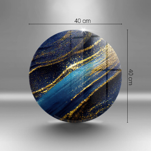 Glas Herdabdeckplatte Marineblaue Abstraktion