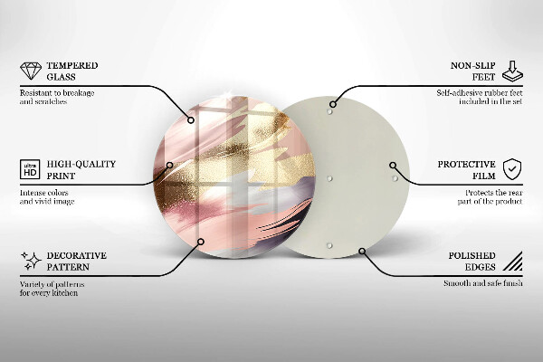 Glas Herdabdeckplatte Pastellflecken