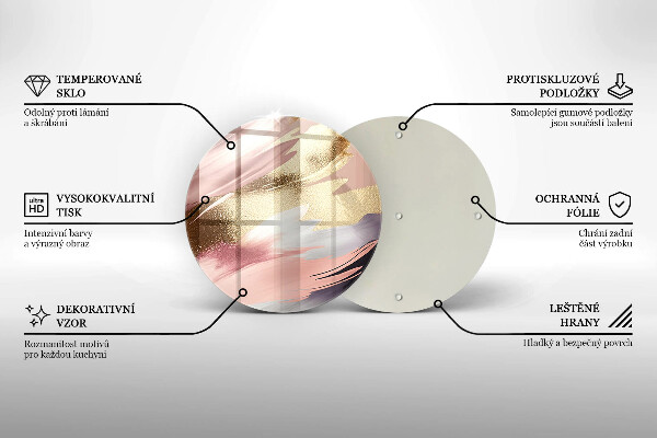 Glas Herdabdeckplatte Pastellflecken