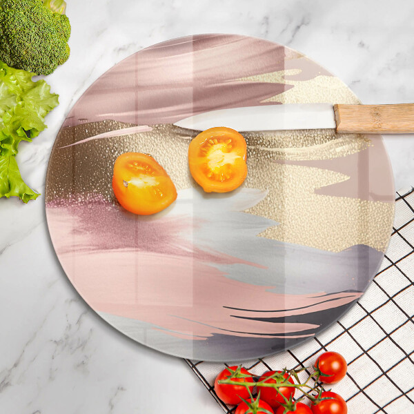 Glas Herdabdeckplatte Pastellflecken