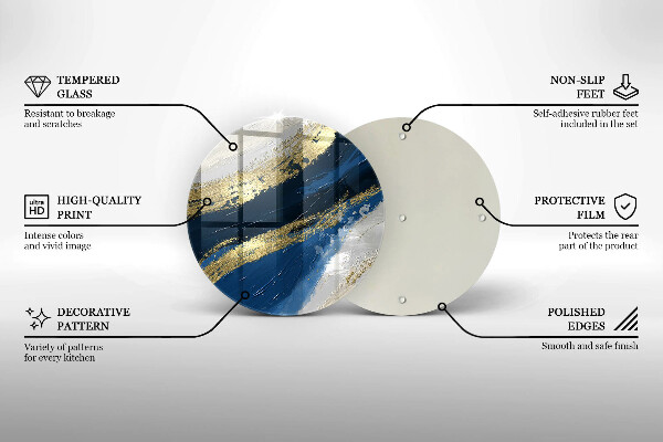 Glas Herdabdeckplatte Textur mit Gold