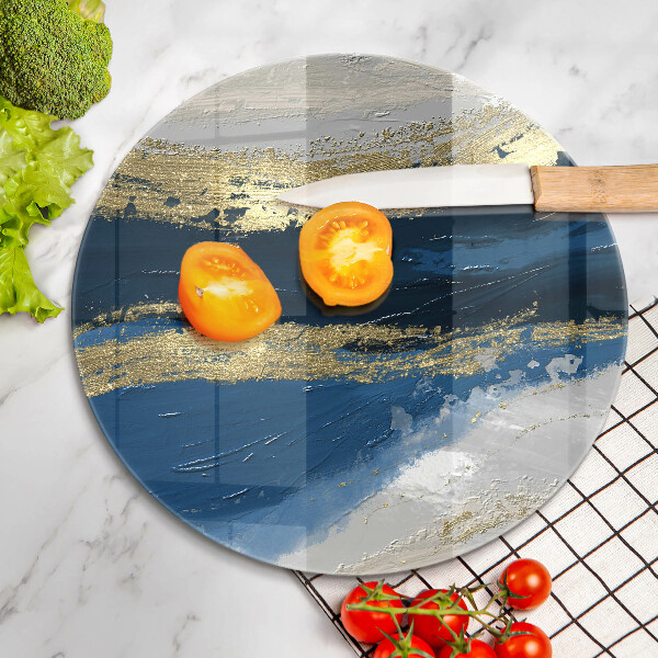 Glas Herdabdeckplatte Textur mit Gold