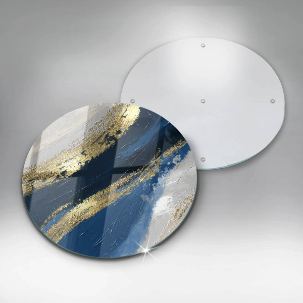 Glas Herdabdeckplatte Textur mit Gold