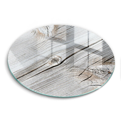 Glas Herdabdeckplatte Helle Holzstruktur
