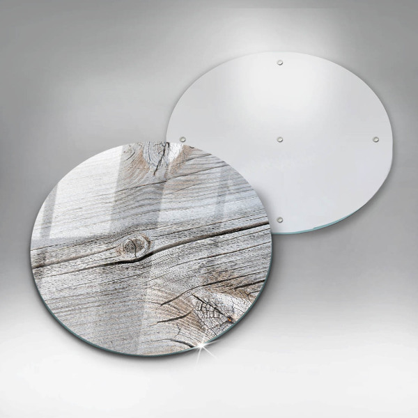 Glas Herdabdeckplatte Helle Holzstruktur