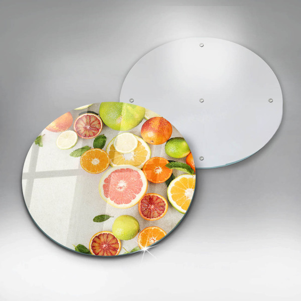 Glas Herdabdeckplatte Zitrusfrüchte
