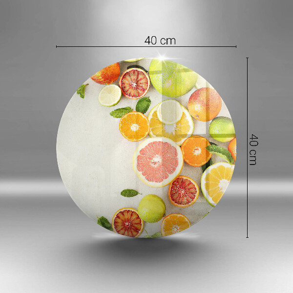 Glas Herdabdeckplatte Zitrusfrüchte