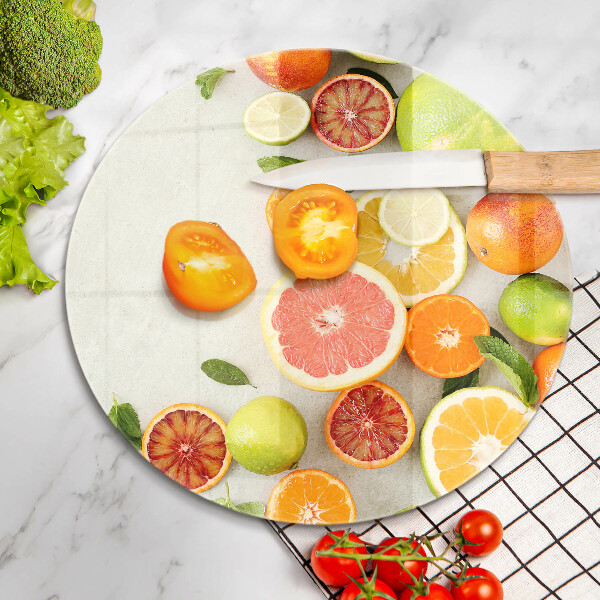 Glas Herdabdeckplatte Zitrusfrüchte