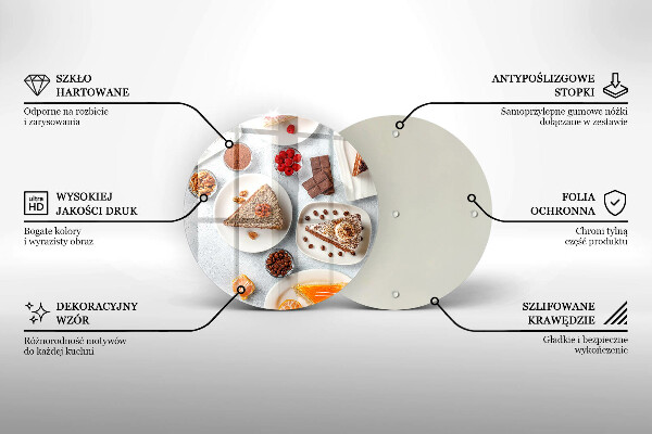 Glas Herdabdeckplatte Die Süße des Kuchens