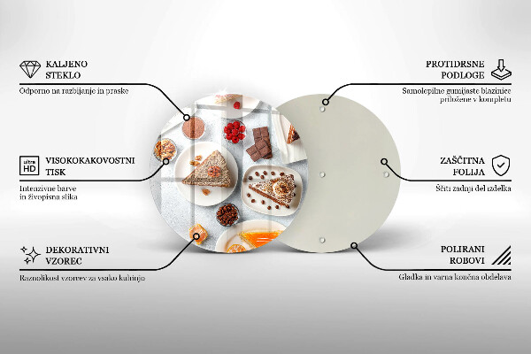 Glas Herdabdeckplatte Die Süße des Kuchens