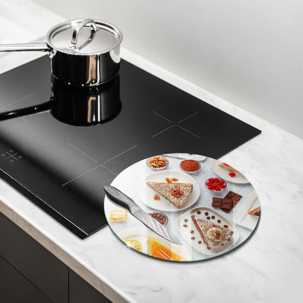 Glas Herdabdeckplatte Die Süße des Kuchens