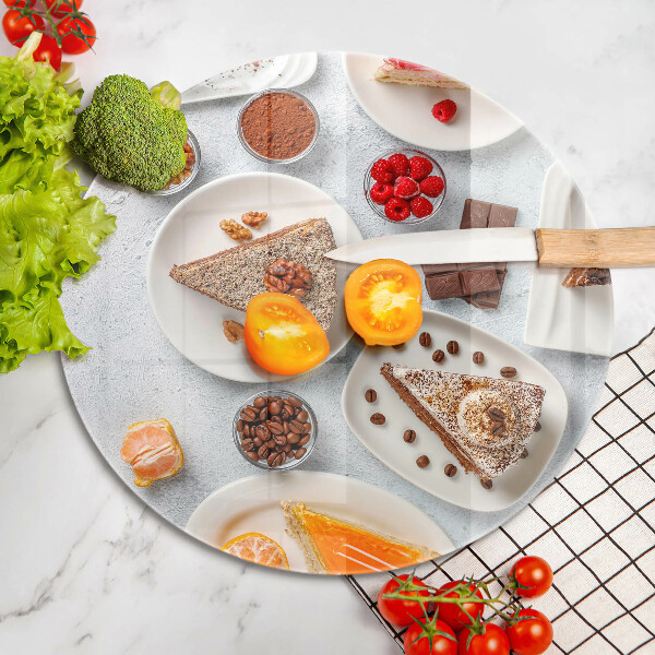 Glas Herdabdeckplatte Die Süße des Kuchens