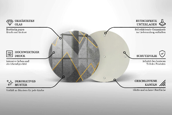 Glas Herdabdeckplatte Scharfe Formen
