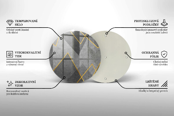 Glas Herdabdeckplatte Scharfe Formen