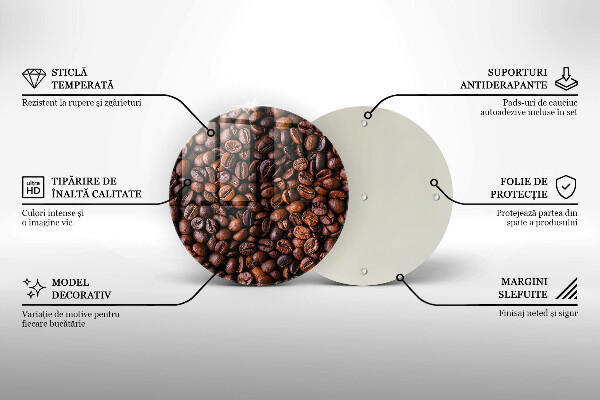 Glas Herdabdeckplatte Kaffeebohnen