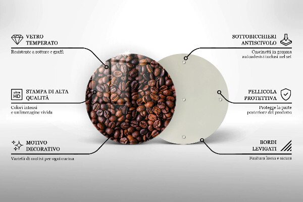 Glas Herdabdeckplatte Kaffeebohnen