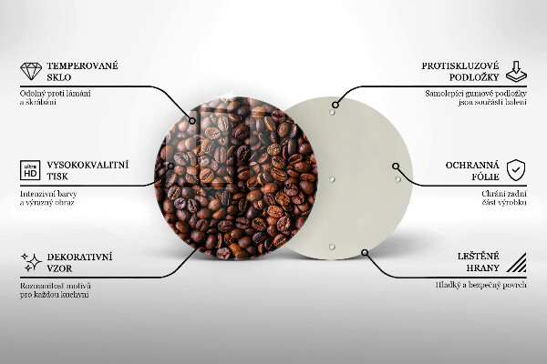 Glas Herdabdeckplatte Kaffeebohnen