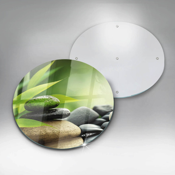 Glas Herdabdeckplatte Zen-Bambussteine