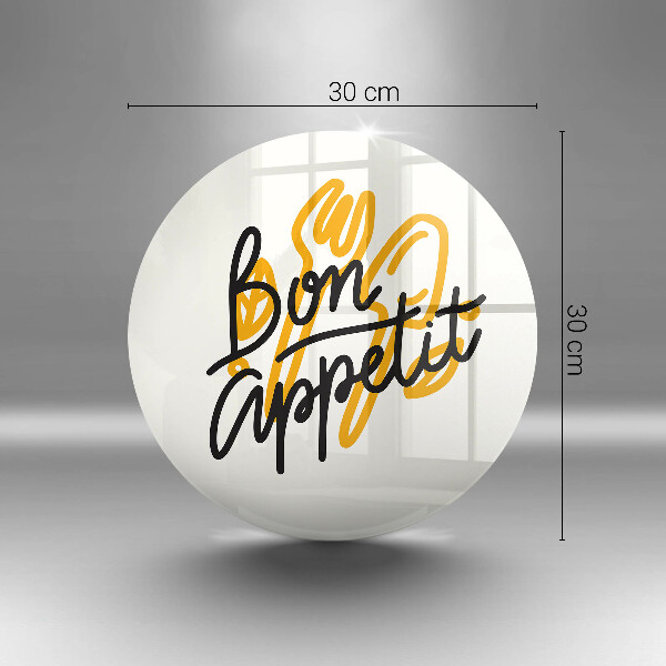 Glas Herdabdeckplatte Inschrift Bon Appetit
