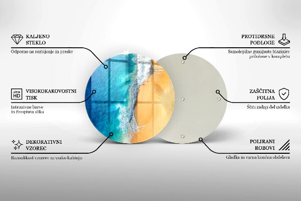 Glas Herdabdeckplatte Strand und Meer