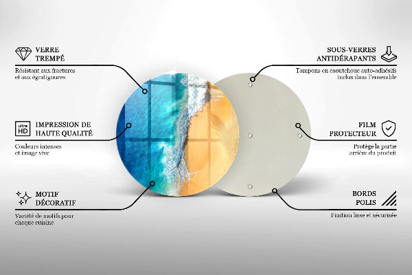 Glas Herdabdeckplatte Strand und Meer