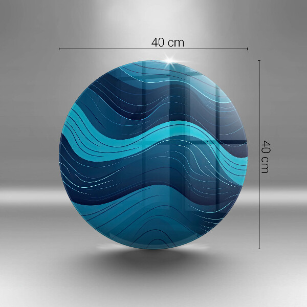 Glas Herdabdeckplatte Abstrakte Wellen