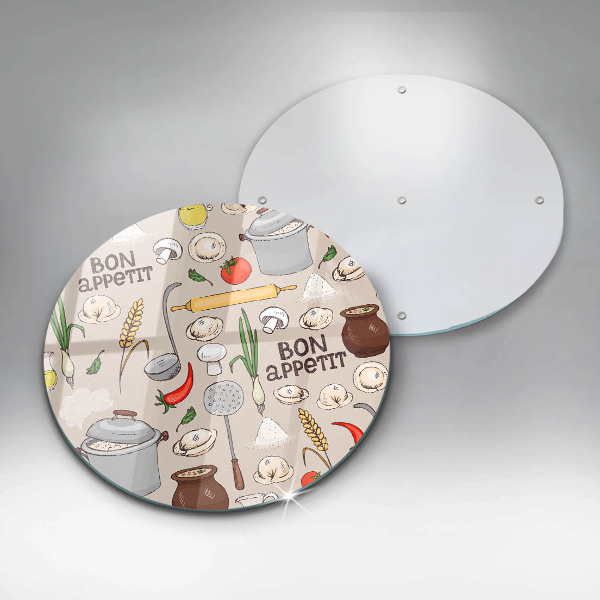 Glas Herdabdeckplatte Küchenillustration