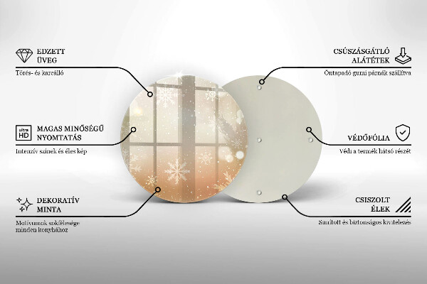 Glas Herdabdeckplatte Schneeflocken
