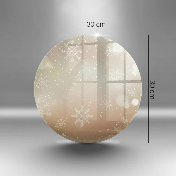 Glas Herdabdeckplatte Schneeflocken