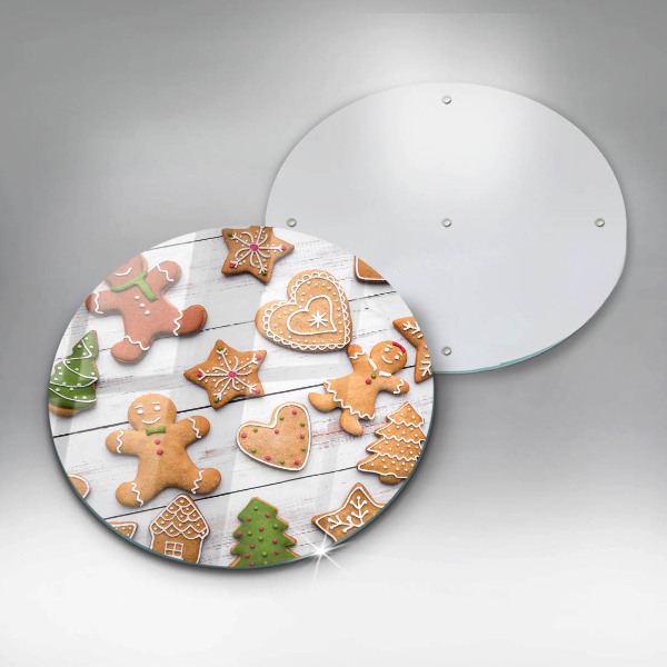 Glas Herdabdeckplatte Weihnachtslebkuchen