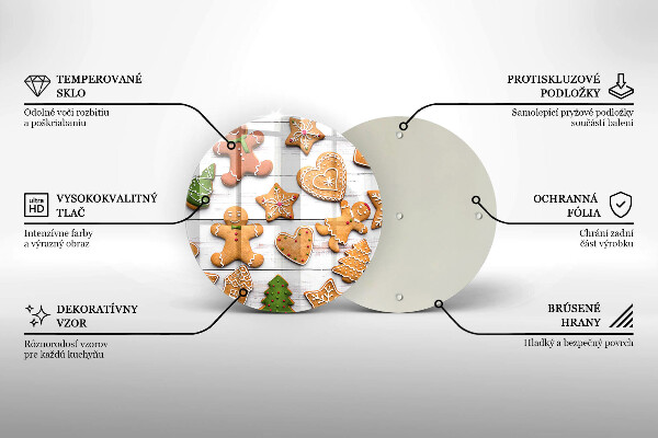 Glas Herdabdeckplatte Weihnachtslebkuchen