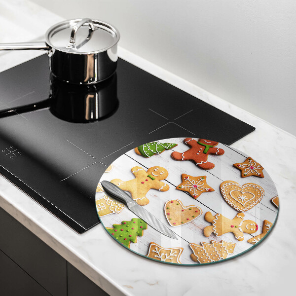 Glas Herdabdeckplatte Weihnachtslebkuchen