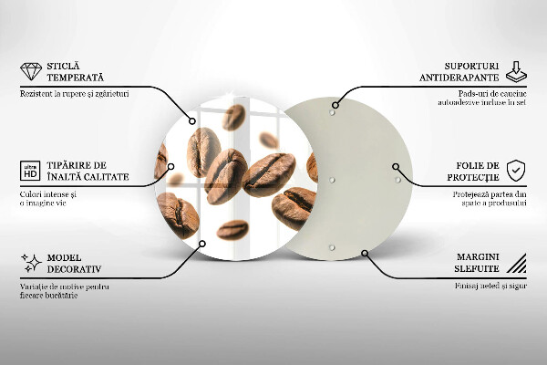 Glas Herdabdeckplatte Kaffeebohnen