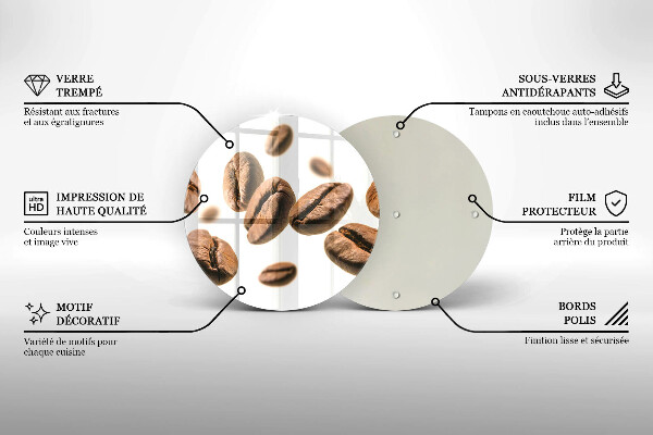 Glas Herdabdeckplatte Kaffeebohnen